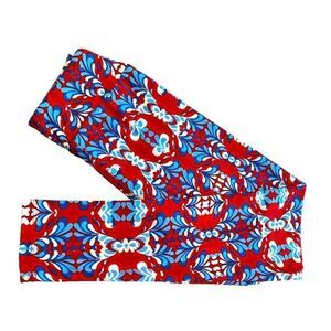 0737 LuLaRoe Blue Vines Tween Girls 8/10/12/14 Butter Soft Leggings New